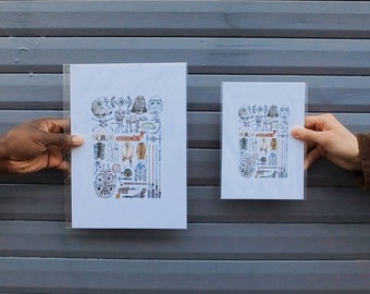 Star Wars Minimalist Art Print: Original Trilogy Line Drawing