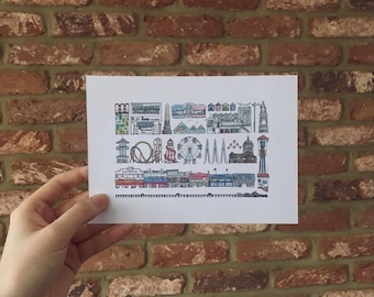 Southend-on-Sea Art Print: Essex Seaside Town Illustration