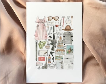 Killing Eve Art Print: Villanelle's Iconic Items, TV Series Poster