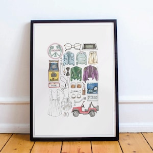 San Junipero Print: Black Mirror Illustration, 80s Retro Art