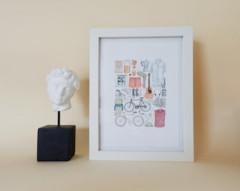 Call Me By Your Name Art Print: Hand-Drawn 80s Movie Illustration