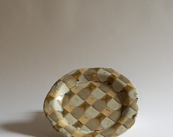 Prato de sanduíche xadrez de cerâmica, Sunbeam nº 1