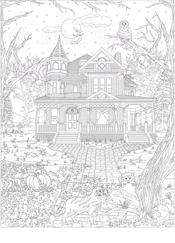 Victorian House Coloring Page
