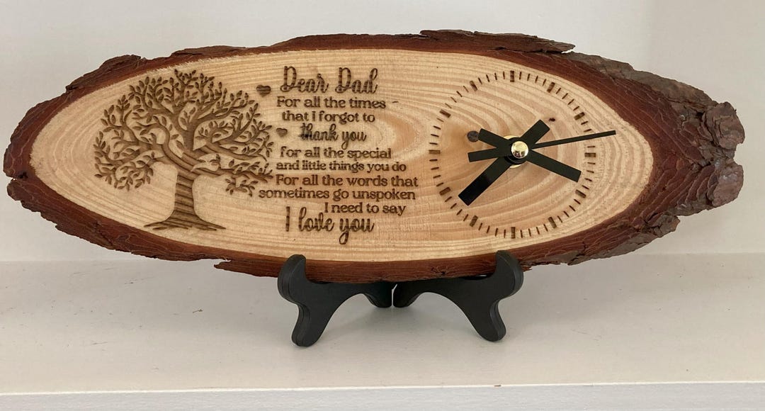 Wood Clock-dad - Etsy