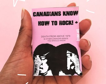 Canadian Rock Music Mini Zine - Cute Pocket Book, Rock Bands, Indie Music Lover Gift