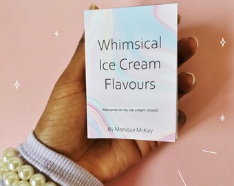 Eiscreme Geschmacksrichtungen Mini Zine - Kreatives Eis Party Gastgeschenk, Einzigartiges Geschenk