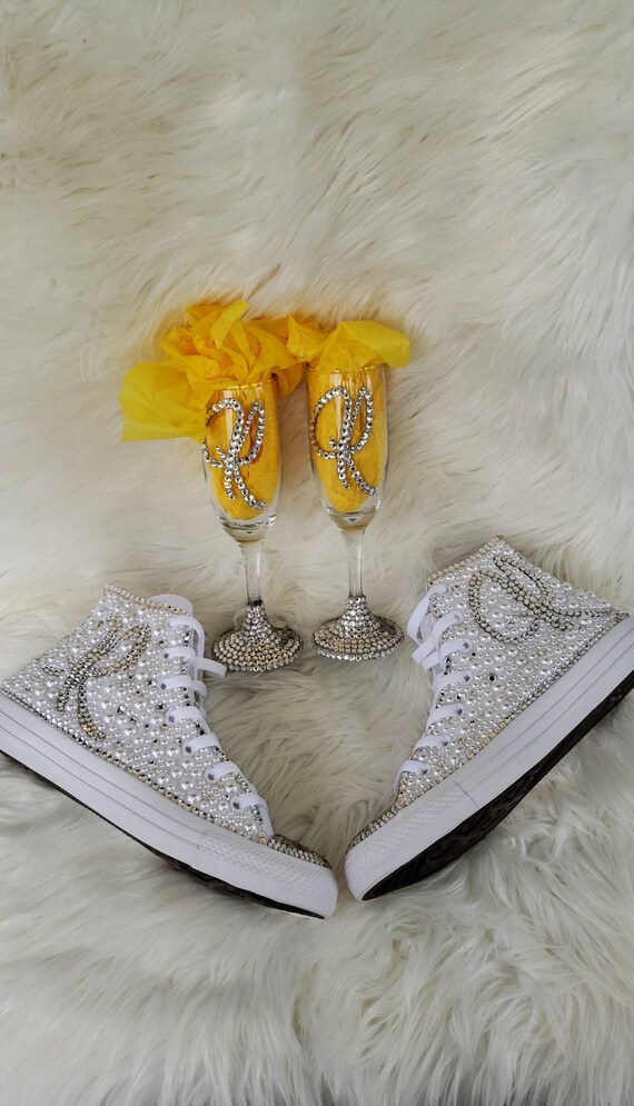 bling out wedding chuck taylors