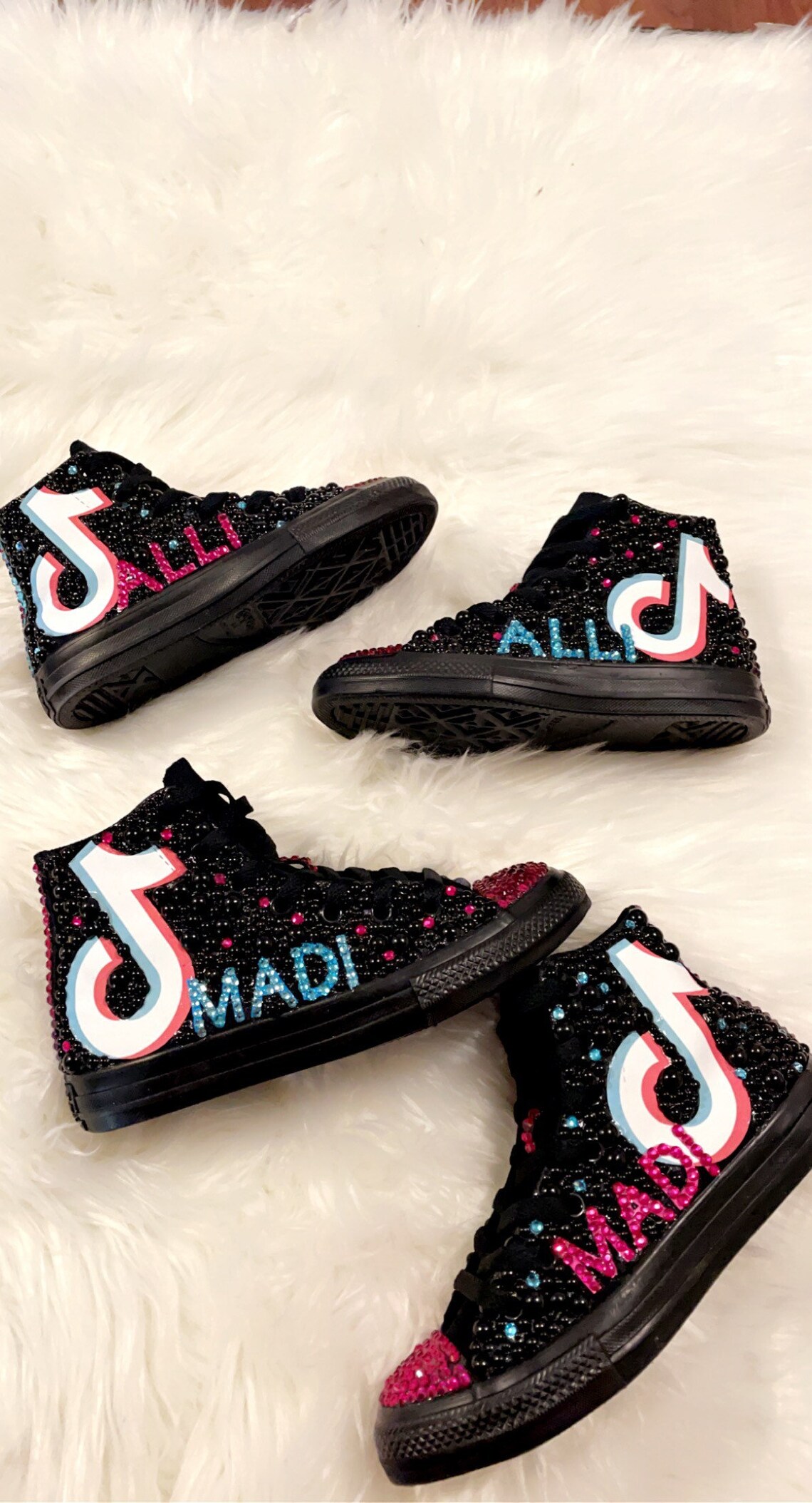 Tik Tok Bling converse Tik Tok Converse Bling Shoes Etsy