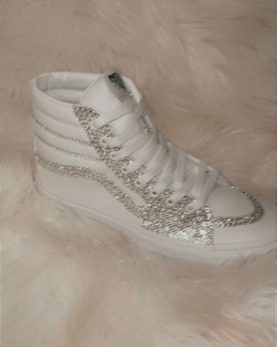Bling Vans Bling High Top Vans Custom Vans Etsy
