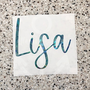 Custom Holographic Name Decal: Personalized Vinyl Sticker
