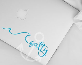 Salty wave decal, beach decal for car, salty decal, ocean stickers, salty beach wave, car decals for women, simple wave decal, salty sticker