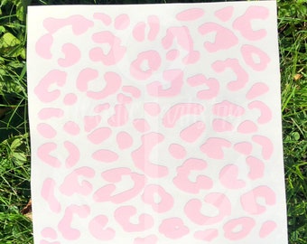 Leopard decal, leopard print vinyl decal for tumbler, leopard spots, cheetah print decal, cheetah spots, leopard spots for car, pink leopard
