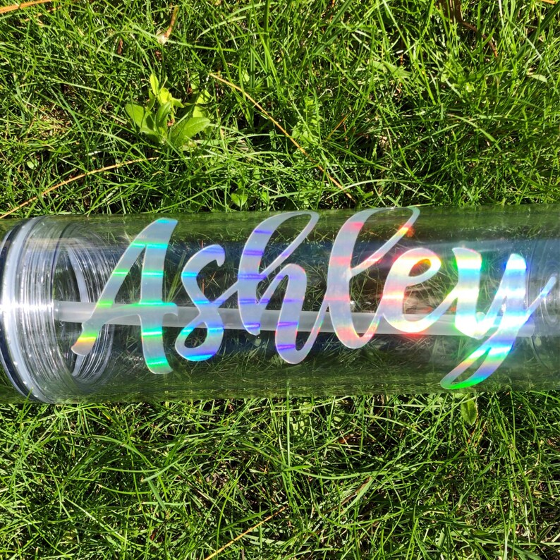 Personalized skinny tumbler with straw personalized water Etsy