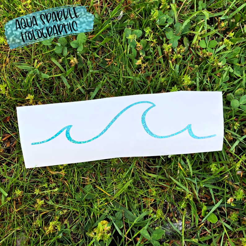 ocean wave decal wave sticker ocean sticker for laptop etsy