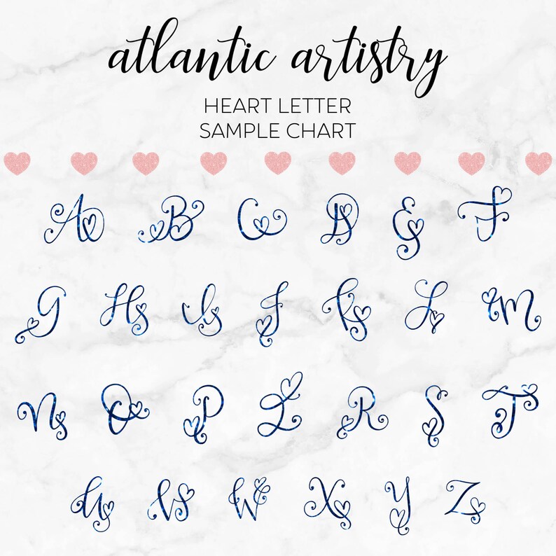 Chrome heart letter decal single initial sticker monogram Etsy