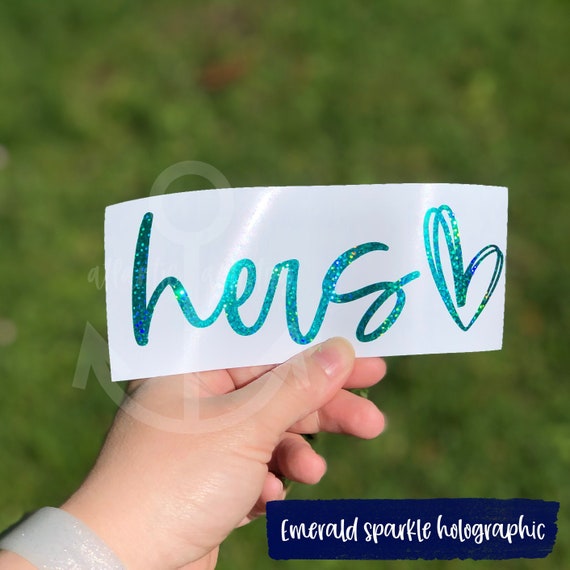 Hers decal for Jeep, Jeep accessories for her, Jeep girl decals, holographic hers sticker, car decal sticker, Jeep Wrangler decals