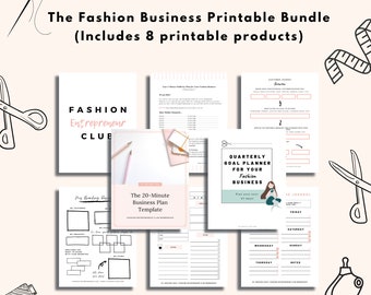 Paquete de planificadores de negocios de moda / Plantillas, imprimibles / Tamaño carta estadounidense, descarga instantánea