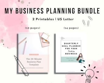 The Business Planning Bundle | 2 Products | Business Templates | US Letter | Instant Download | Business Planner | Printables