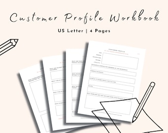 Ideal Customer Profile Workbook | Target Market | US Letter PDF