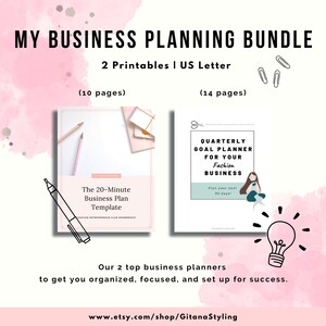 Das Businessplanungs-Bundle | 2 Produkte | Business Templates | US Letter | Sofort Download | Business Planner | Ausdrucke