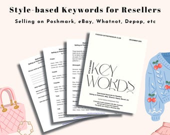 Style-based Keywords for Resellers Guide PDF Poshmark eBay Whatnot Depop Mercari Clothing Reselling Terms
