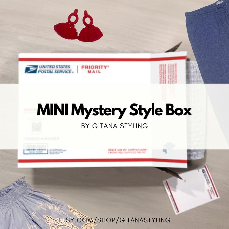 Mini Mystery Style Box: Personalized Thrifted Secondhand Clothing Bundle Capsule Collection bild 1