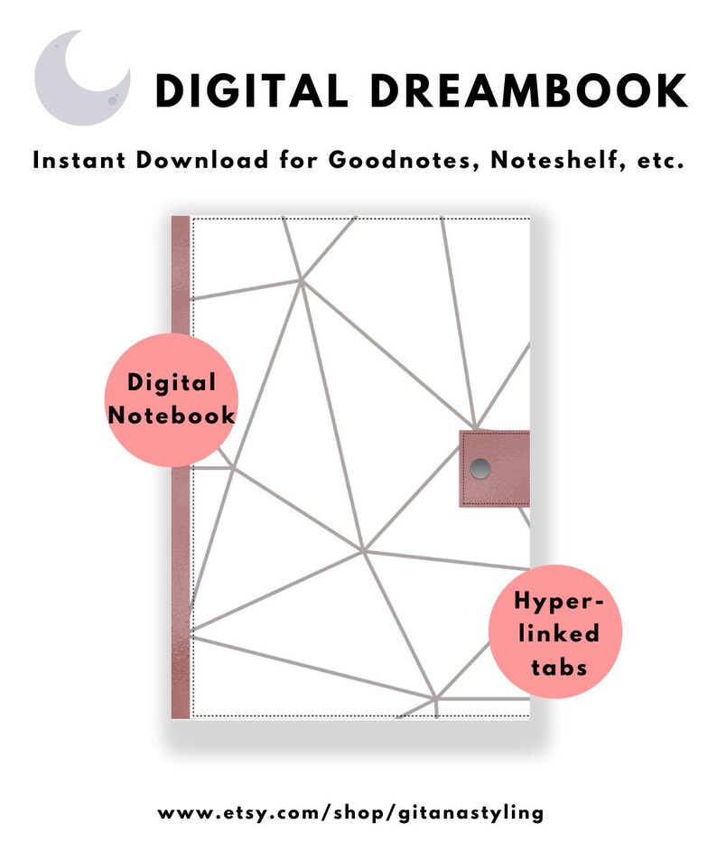 Digital Dreambook Digital notebook Dream journal Etsy