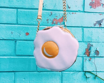 Fried egg crossbody bag