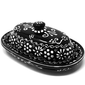 butter dish-pottery butter dish-covered ceramic butter dish — CRUTCHFIELD  POTTERY