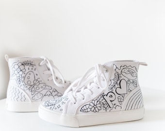 Custom Color My Own Canvas Sneakers for Kids