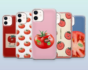 Tomato Phone Case Fresh Vegetable Trendy Red Cover for iPhone 16, 15, 14, 13, 12, Samsung S25,S24,S23FE,S22,A16,A26,A56, Pixel 9Pro,8A,7