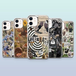 Custodia per telefono Therian Quadrober Fox Animal Cover per iPhone 16,15,14,13,12, Samsung S25,S24,S23FE,S22,A16,A26,A56, Pixel 9Pro,8A,7