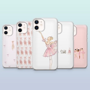 バレエ フォンケース ピンク バレリーナ ポアントシューズ カバー iPhone 16、15、14、13、12、Samsung S25、S24、S23FE、S22、A16、A26、A56、Pixel 9Pro、8A、7用