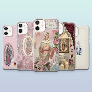 Jungfrau Maria Handyhülle Heilige Mutter katholisch für iPhone 16,15,14,13,12, Samsung S25,S24,S23FE,S22,A16,A26,A56, Pixel 9Pro,8A,7