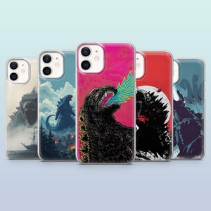Godzilla Phone Case Kaiju Monster King Kong for iPhone 16,15,14,13,12, Samsung S25,S24,S23FE,S22,A16,A26,A56, Pixel 9Pro,8A,7