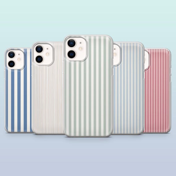 Stripe Phone Case Retro Lines Minimalist Cover for iPhone 16, 15, 14, 13, 12, Samsung S25,S24,S23FE,S22,A16,A26,A56, Pixel 9Pro,8A,7