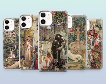 Medieval Phone Case Middle Age Fantasy Knight for iPhone 16,15,14,13,12, Samsung S25,S24,S23FE,S22,A16,A26,A56, Pixel 9Pro,8A,7