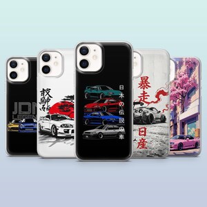 JDM Cars Phone Case Japanese Drift Skyline Supra Cover for iPhone 16,15,14,13,12, Samsung S25,S24,S23FE,S22,A16,A56, Pixel 9Pro,8A,7