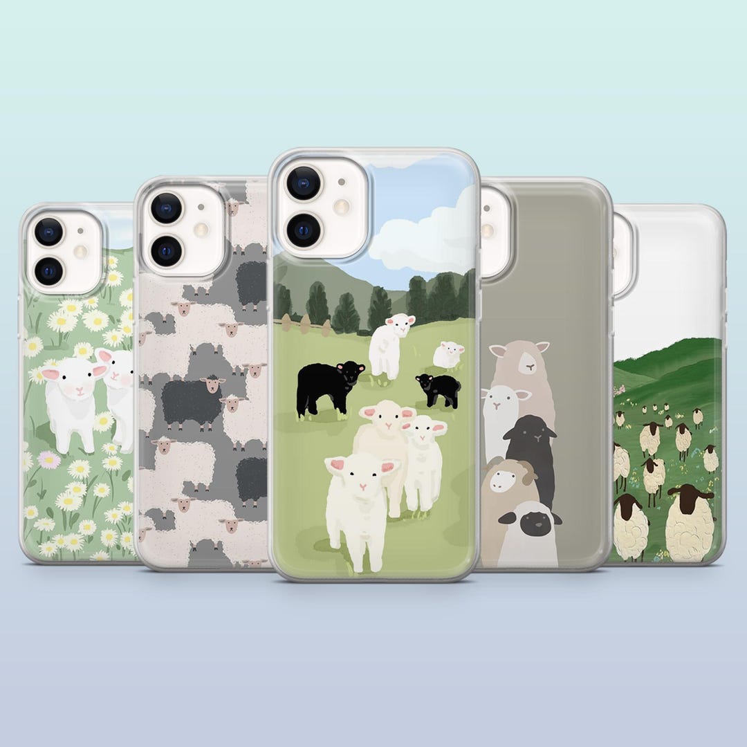 Sheep Case Kawaii Sheep Phone Case Farm Animal Cute Sheep for iPhone 16,15,14,13 ...