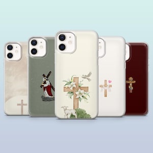 Jesus Cross Phone Case Christian Redemption for iPhone 16,15,14,13,12, Samsung S25,S24,S23FE,S22,A16,A26,A56, Pixel 9Pro,8A,7