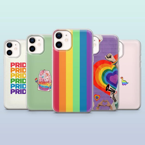 Etui na telefon LGBT Gay Ally Rainbow z motywem Pride do iPhone'a 16, 15, 14, 13, 12, Samsunga S25, S24, S23FE, S22, A16, A26, A56, Pixela 9Pro, 8A, 7