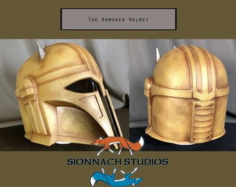 Resin Helmet Inspired by The Armorer Blacksmith (from The Mandalorian)