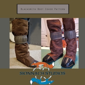 Blacksmith Boot Cover, Gaiter, Spats Pattern inspired by The Armorer (from The Mandalorian)