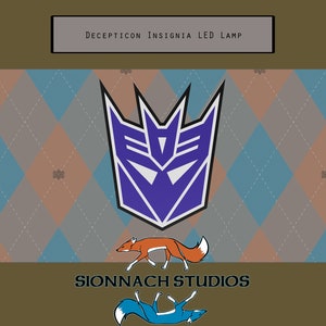 Transformers Decepticon Inspired LED Wall Lamp Decoration