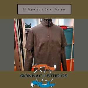Women&#39;s BK Space Mercenary Flight Suit Shirt Pattern V2 inspired by Bo-Katan on The Mandalorian
