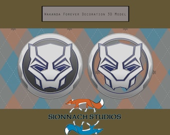Black Panther: Wakanda Forever Logo Inspired Wall Decoration - 3D STL Files