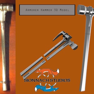 Hammer inspired by The Armorer Blacksmith (from The Mandalorian) Prop Replica STL Files for 3D Printing