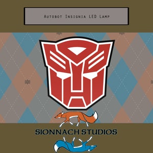 Transformers Autobot Inspired LED Wall Lamp Decoration