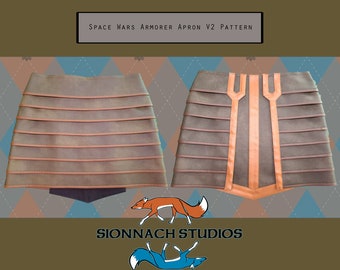 Patrón Space Wars Blacksmith Apron V2 inspirado en The Armorer (de The Mandalorian)