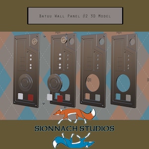 Star Wars Galaxy&#39;s Edge Batuu Inspired Wall Panel Decoration #2 - 3D STL Files